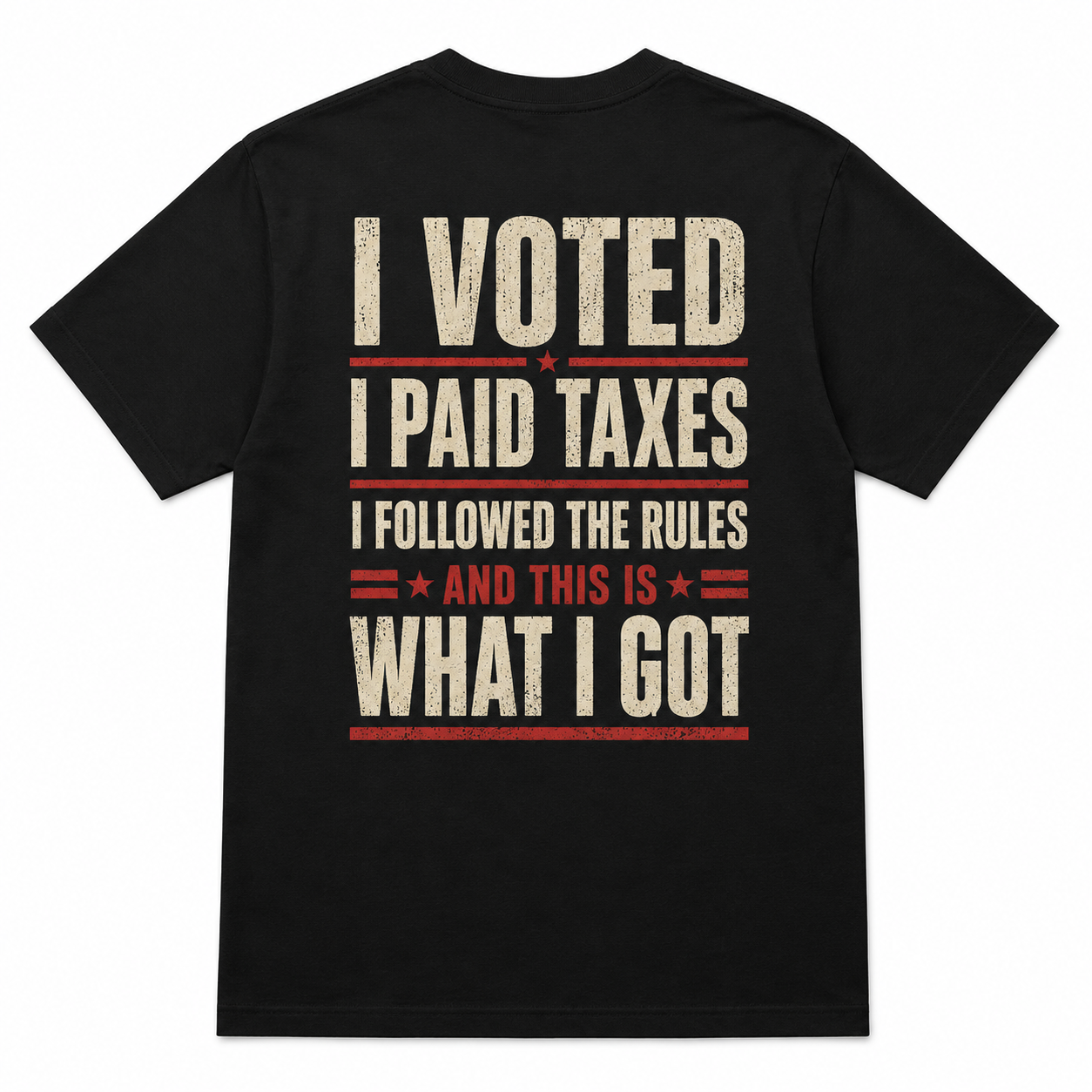 I Voted I Paid Taxes I Followed the Rules Funny Political T-Shirt