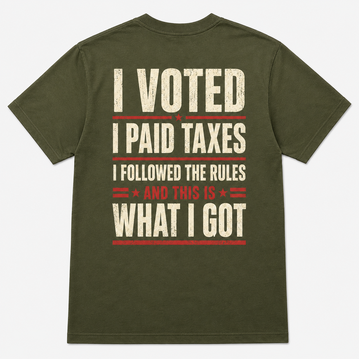 I Voted I Paid Taxes I Followed the Rules Funny Political T-Shirt