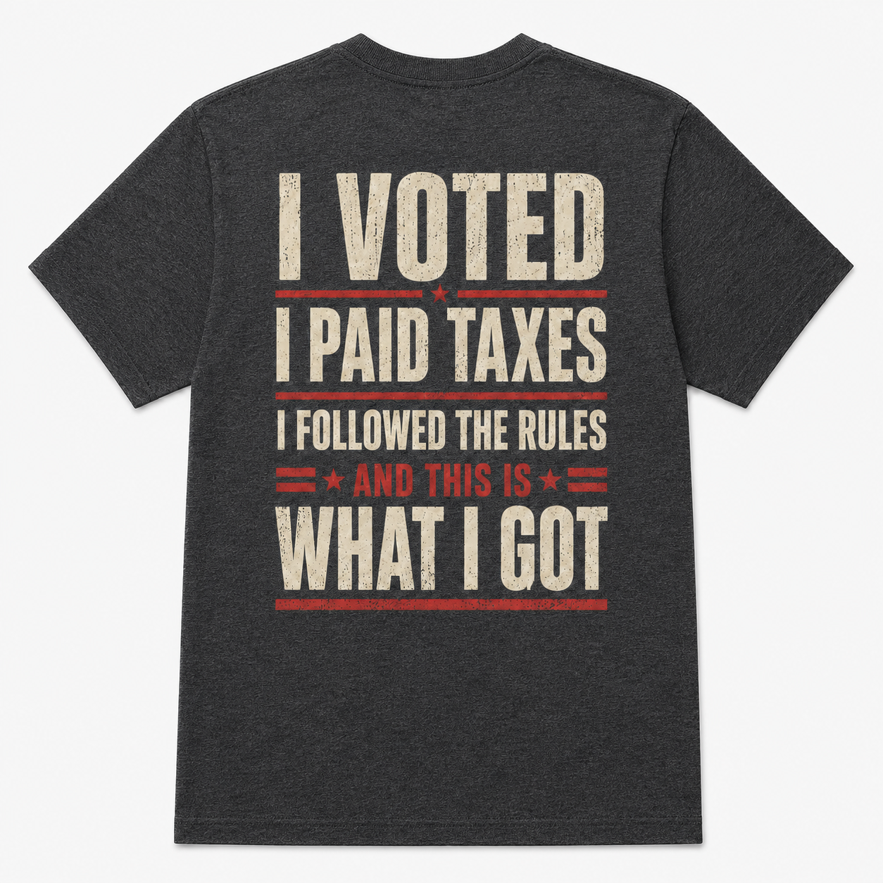 I Voted I Paid Taxes I Followed the Rules Funny Political T-Shirt
