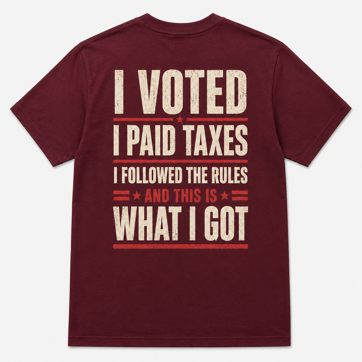 I Voted I Paid Taxes I Followed the Rules Funny Political T-Shirt