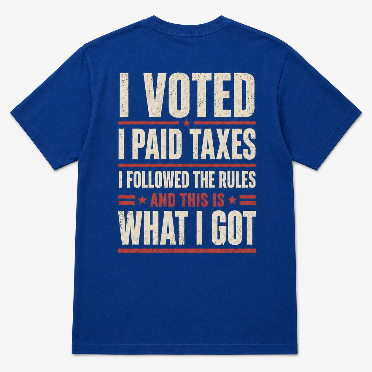 I Voted I Paid Taxes I Followed the Rules Funny Political T-Shirt